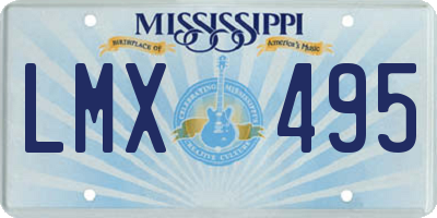 MS license plate LMX495
