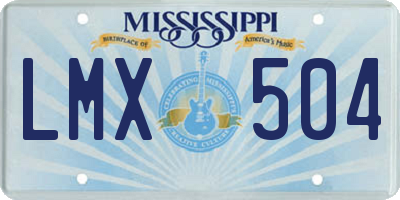 MS license plate LMX504