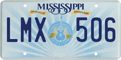 MS license plate LMX506