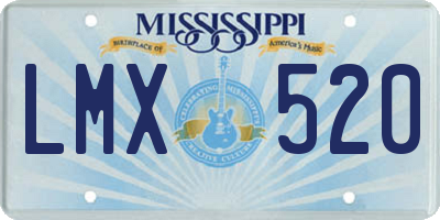 MS license plate LMX520