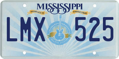 MS license plate LMX525