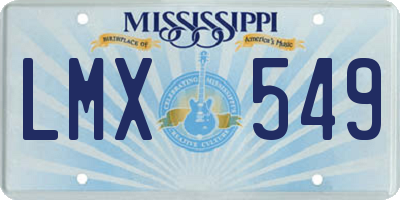 MS license plate LMX549