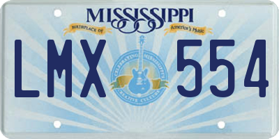 MS license plate LMX554