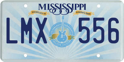 MS license plate LMX556
