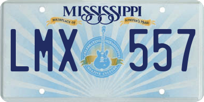 MS license plate LMX557