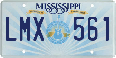 MS license plate LMX561