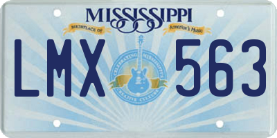 MS license plate LMX563