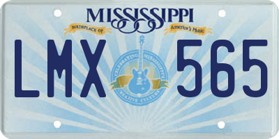 MS license plate LMX565