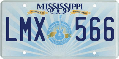 MS license plate LMX566