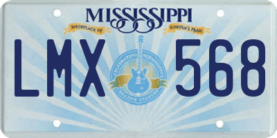 MS license plate LMX568