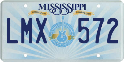 MS license plate LMX572