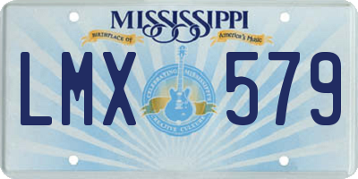 MS license plate LMX579