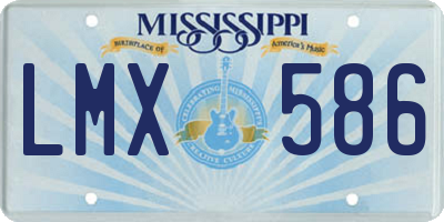 MS license plate LMX586
