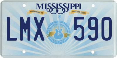 MS license plate LMX590