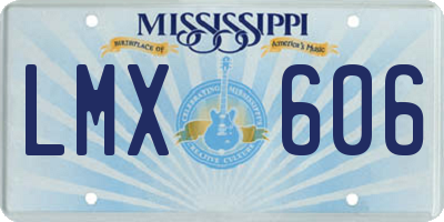 MS license plate LMX606