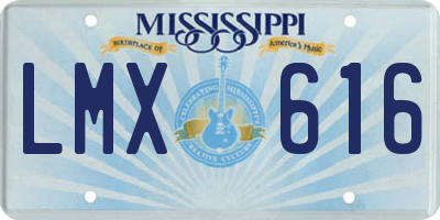 MS license plate LMX616