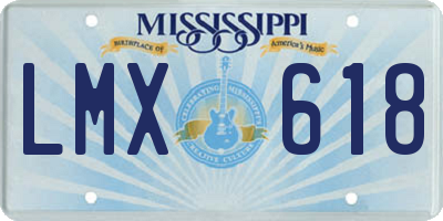 MS license plate LMX618