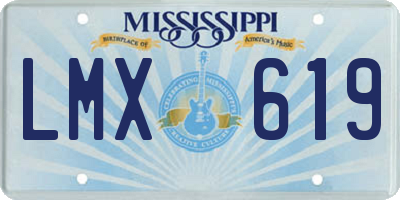 MS license plate LMX619