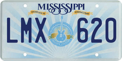 MS license plate LMX620