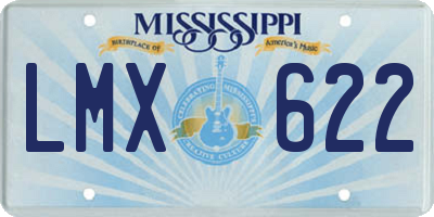 MS license plate LMX622