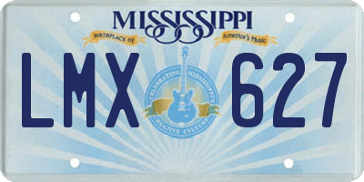 MS license plate LMX627
