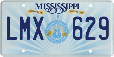 MS license plate LMX629