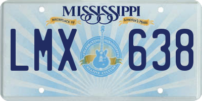 MS license plate LMX638