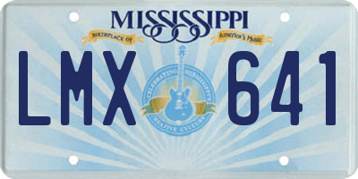 MS license plate LMX641