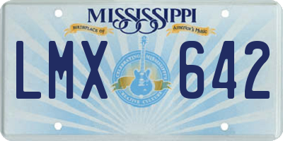 MS license plate LMX642