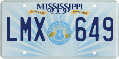 MS license plate LMX649