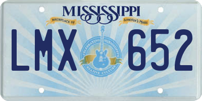 MS license plate LMX652