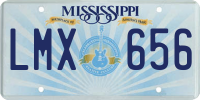 MS license plate LMX656