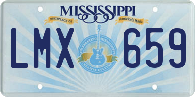 MS license plate LMX659