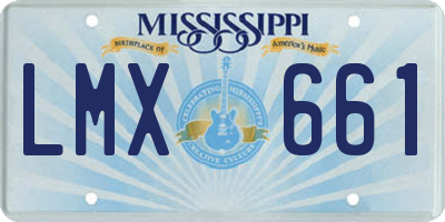 MS license plate LMX661