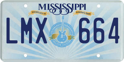 MS license plate LMX664