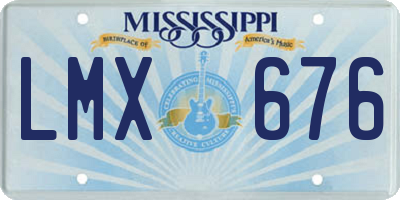 MS license plate LMX676