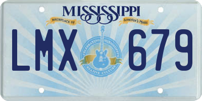 MS license plate LMX679