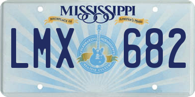 MS license plate LMX682