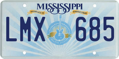 MS license plate LMX685
