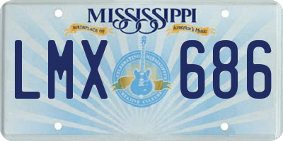 MS license plate LMX686