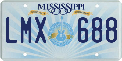 MS license plate LMX688