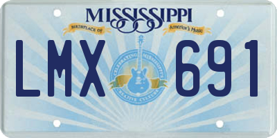 MS license plate LMX691