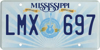 MS license plate LMX697