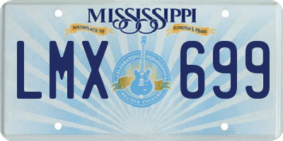 MS license plate LMX699