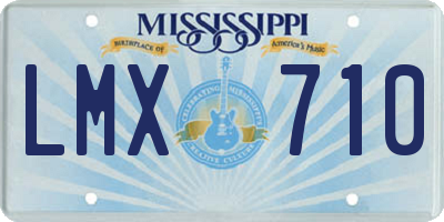 MS license plate LMX710