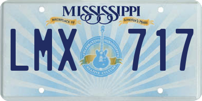MS license plate LMX717