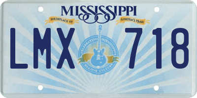 MS license plate LMX718