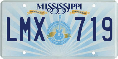 MS license plate LMX719