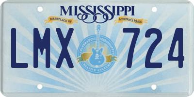 MS license plate LMX724