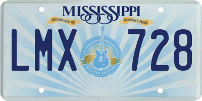 MS license plate LMX728